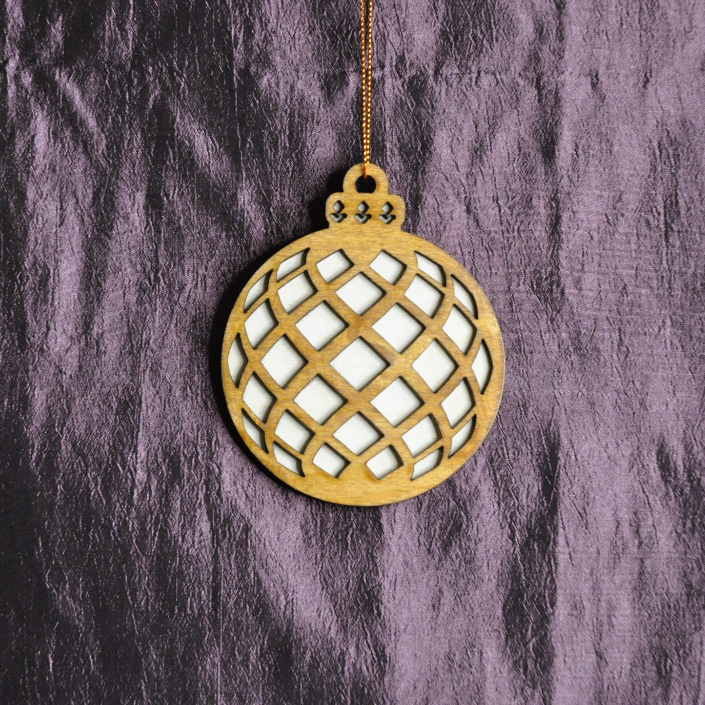 boules de noël bois 2 teintes