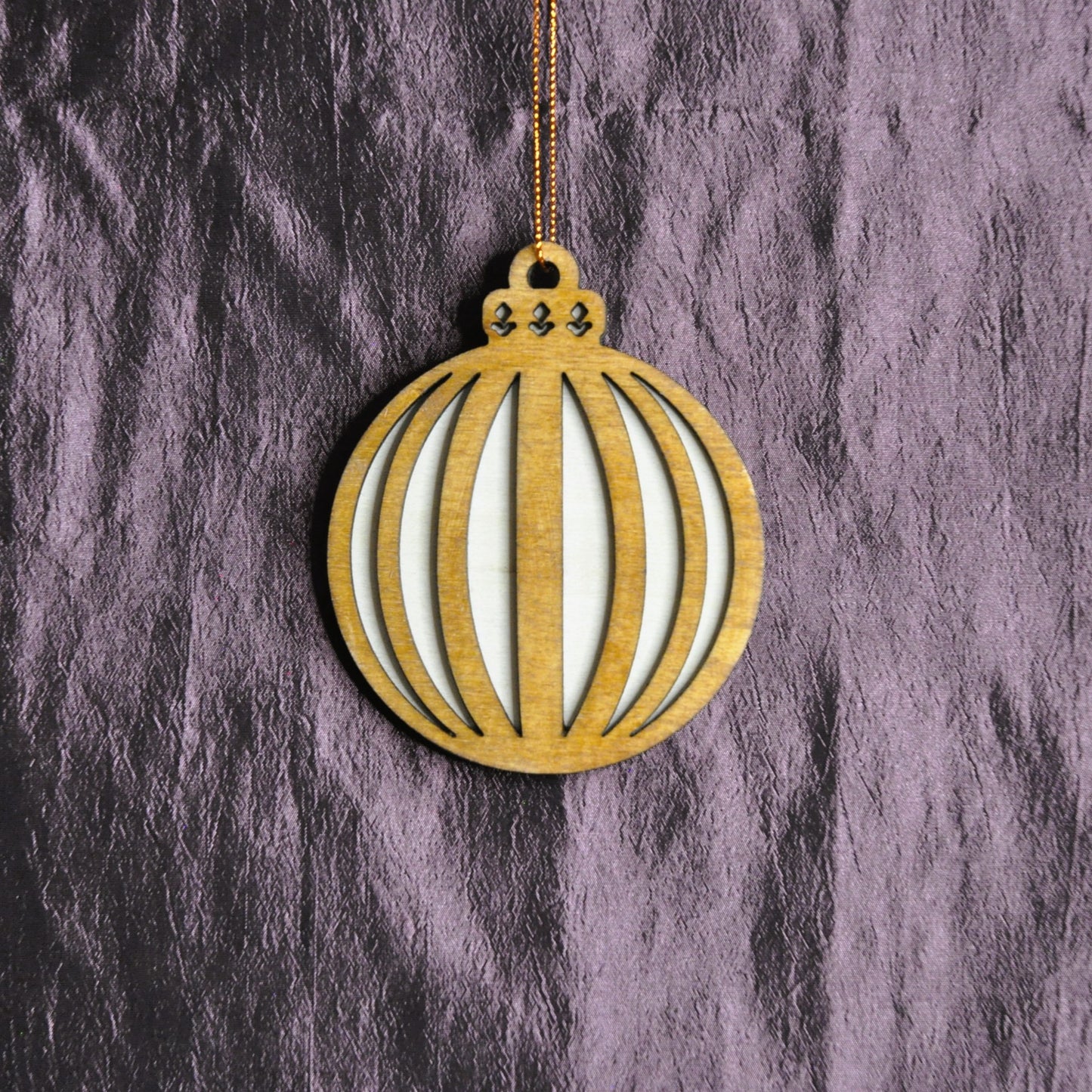 boules de noël bois 2 teintes
