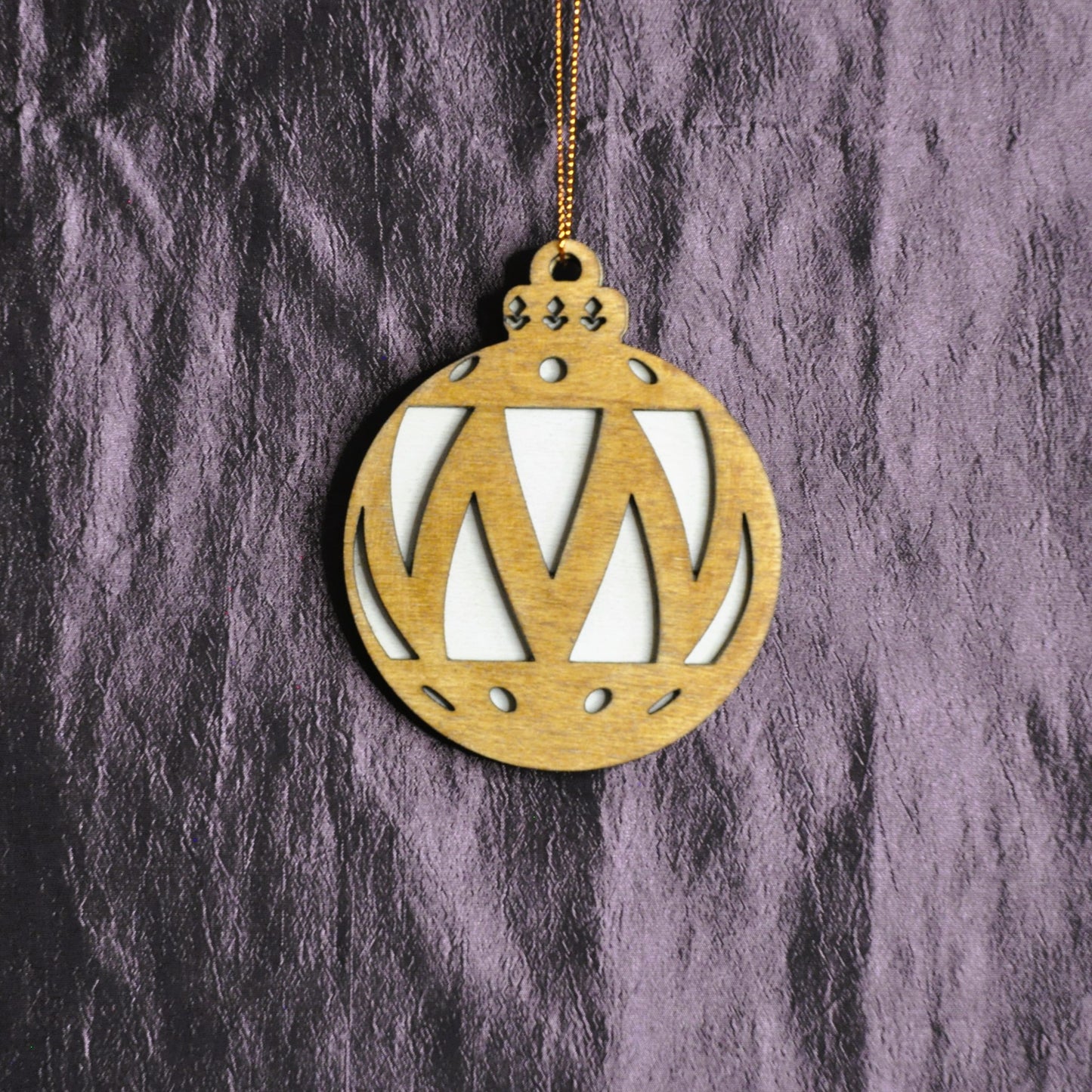 boules de noël bois 2 teintes