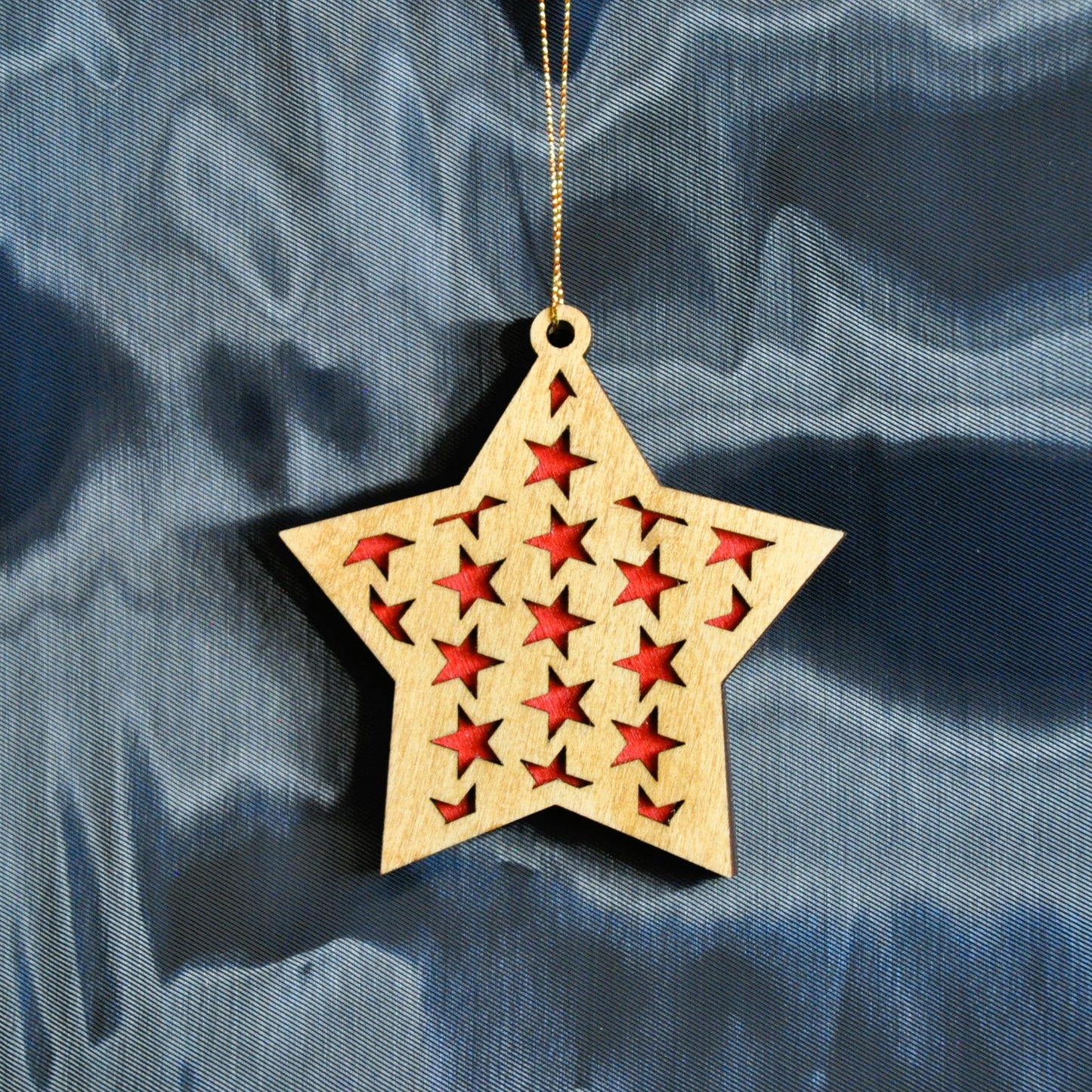 étoiles de noël motif recto-verso (sur commande)