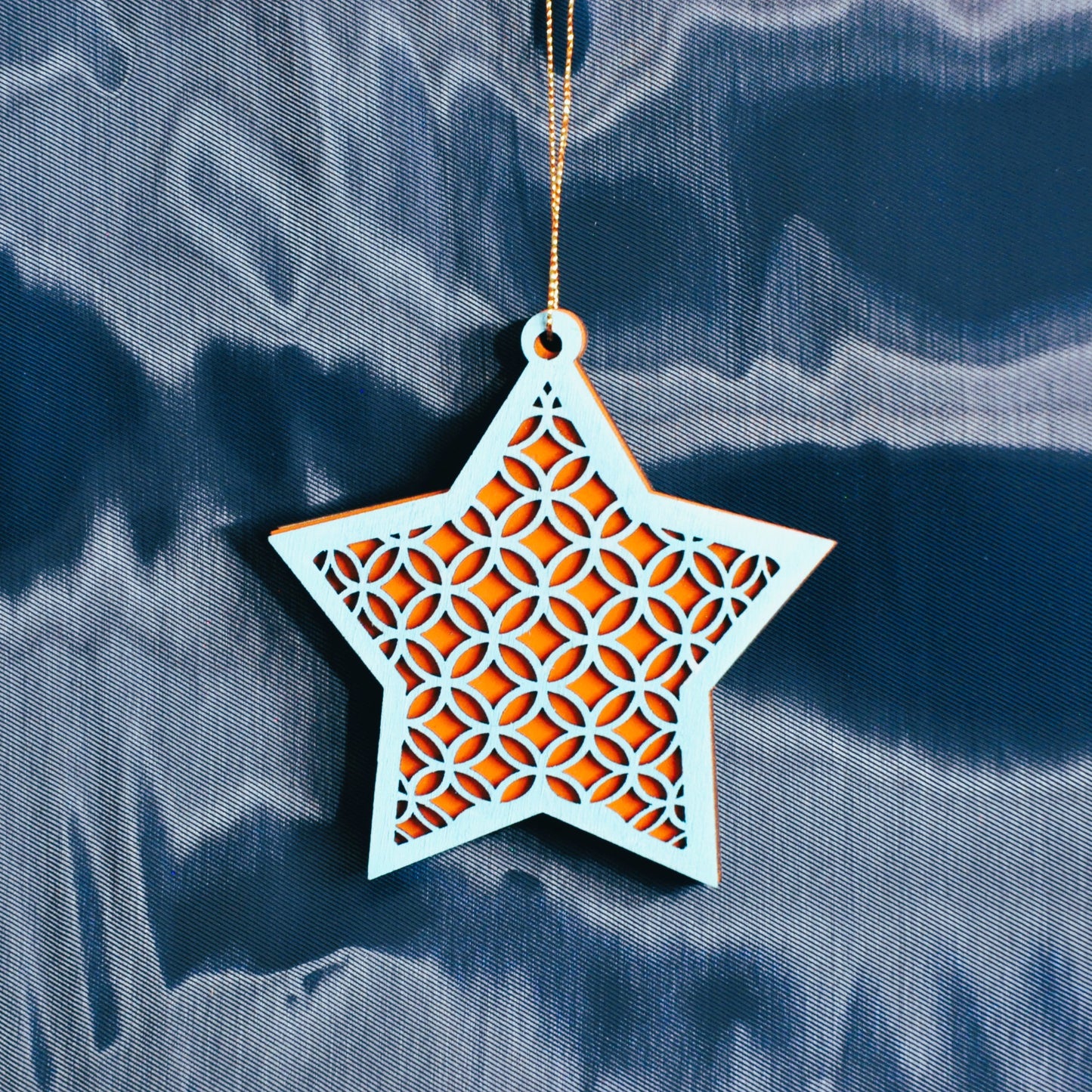 étoiles de noël motif recto-verso (sur commande)