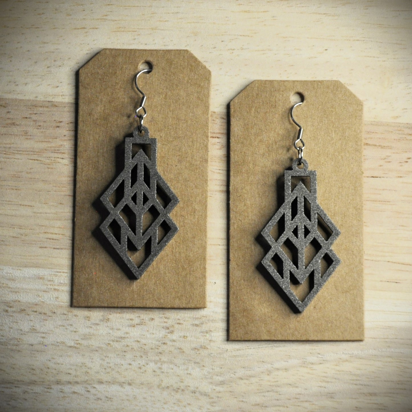boucles d'oreilles bois et couleurs (autres couleurs sur demande)