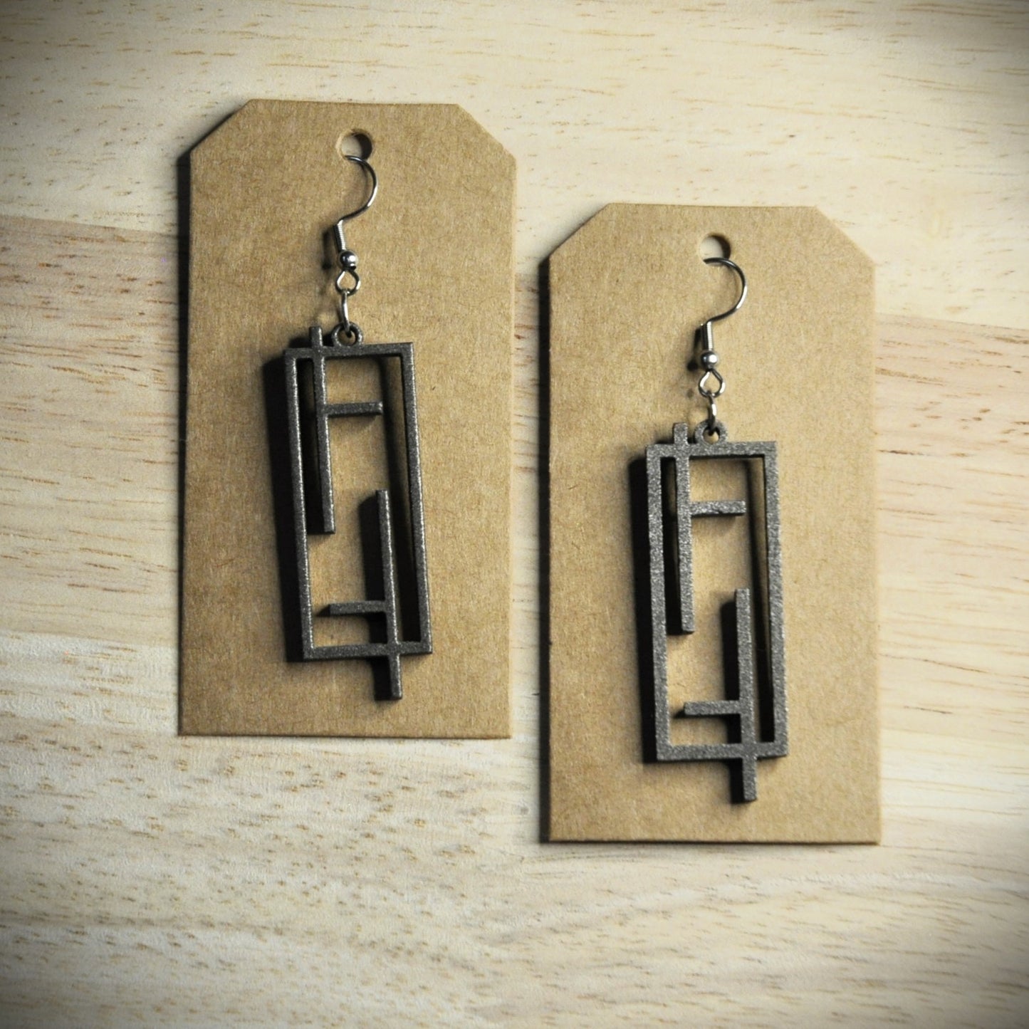 boucles d'oreilles bois et couleurs (autres couleurs sur demande)