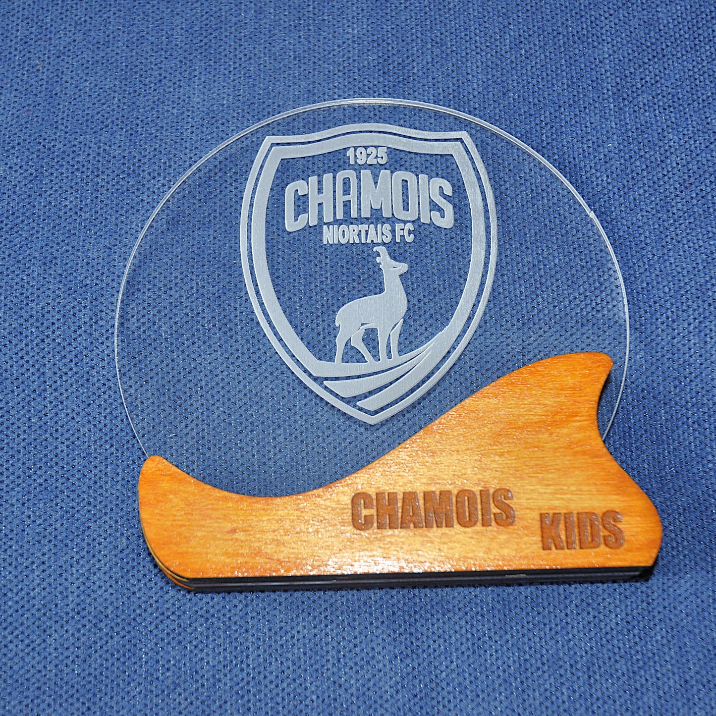 trophée plexi et bois (hauteur 17cm largeur 14 cm) - commande par le formulaire de contact