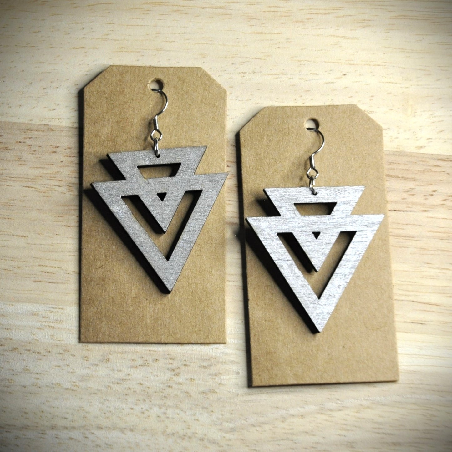boucles d'oreilles bois et couleurs (autres couleurs sur demande)