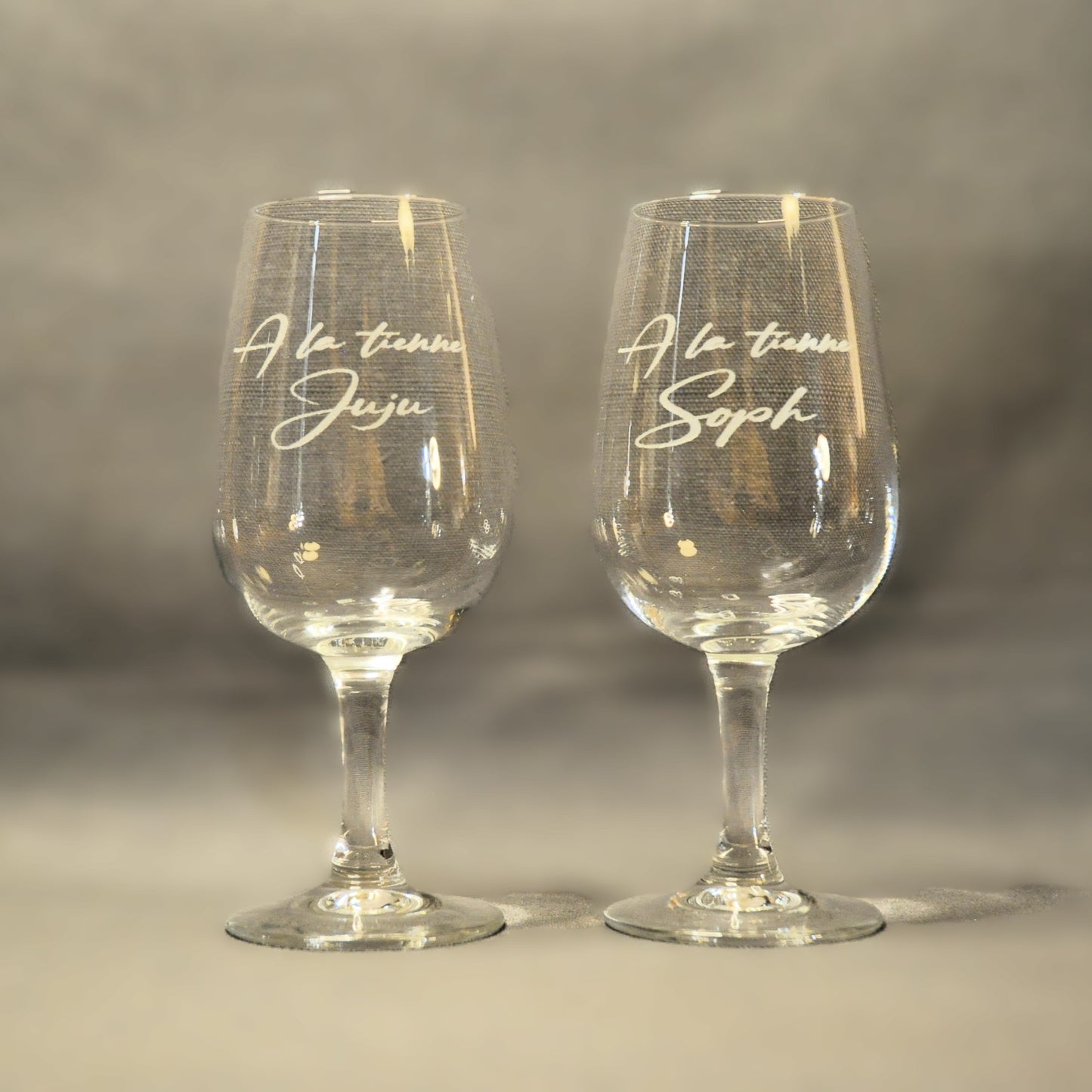 verres à pied ou verres droits - lot de 4 (gravure sur commande)