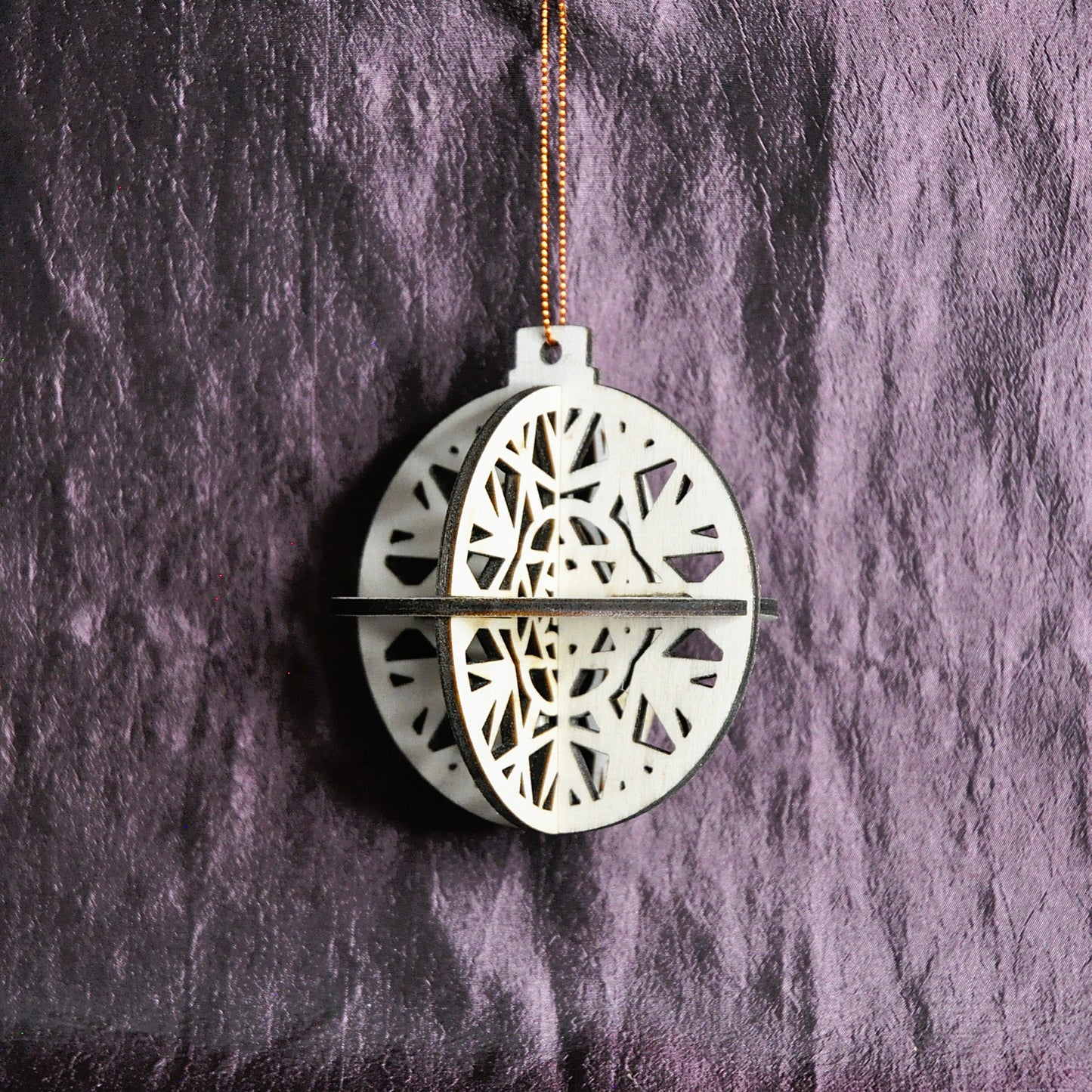 boules de noël 3D en bois