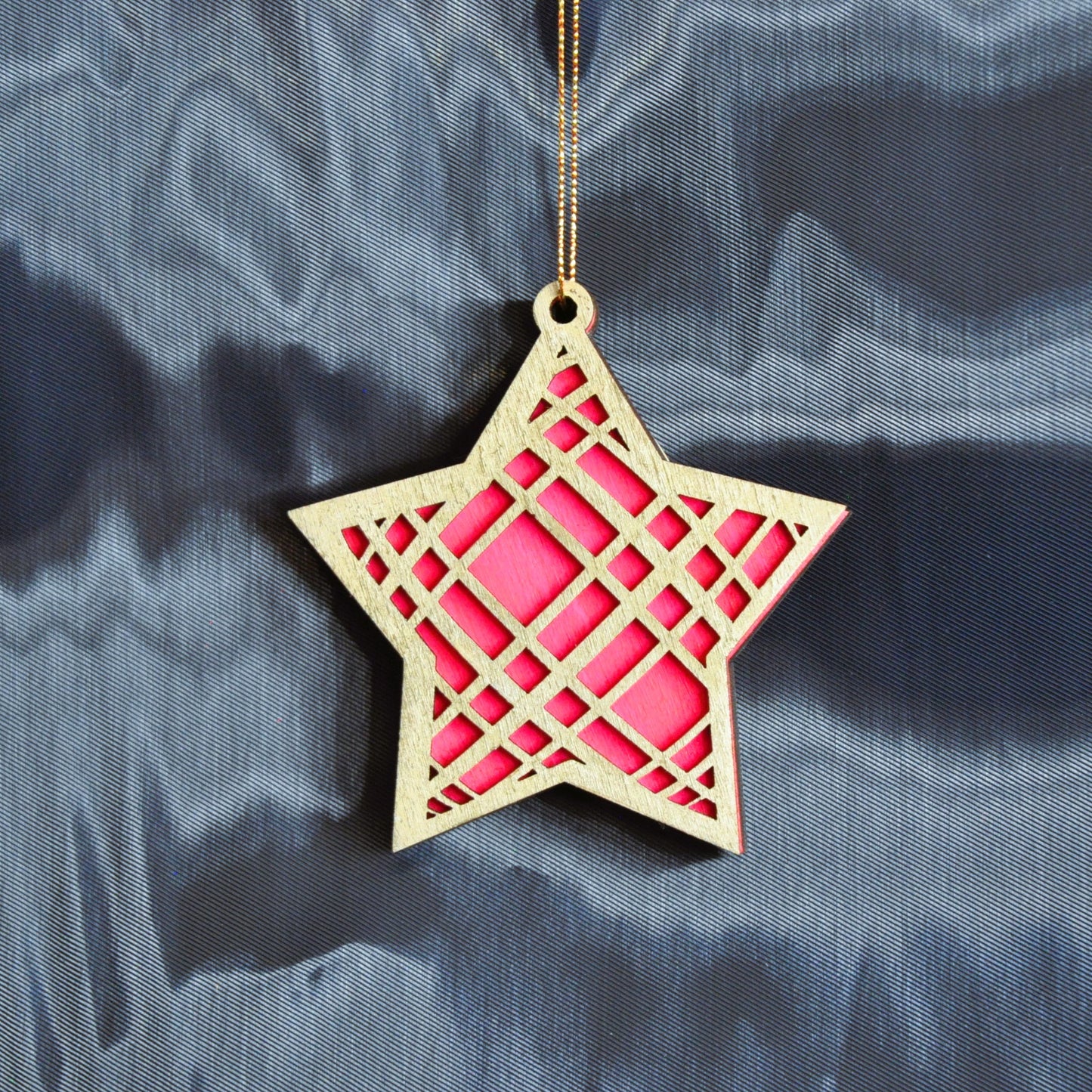 étoiles de noël motif recto-verso (sur commande)