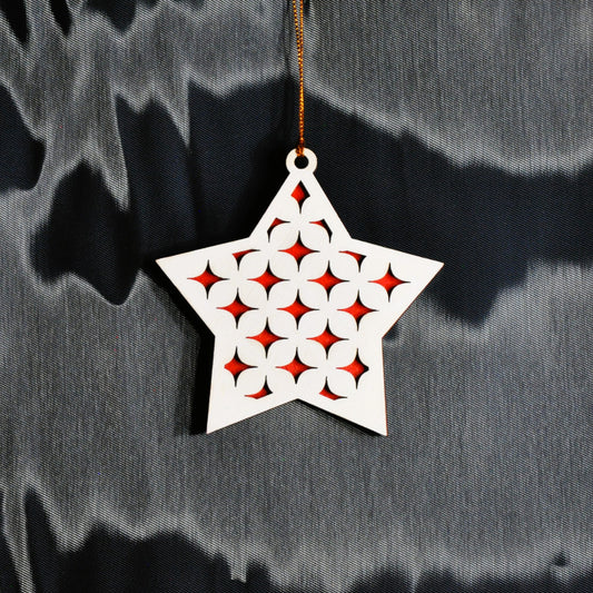 étoiles de noël blanches et couleurs (autres couleurs sur demande)