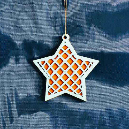 étoiles de noël motif recto-verso (sur commande)