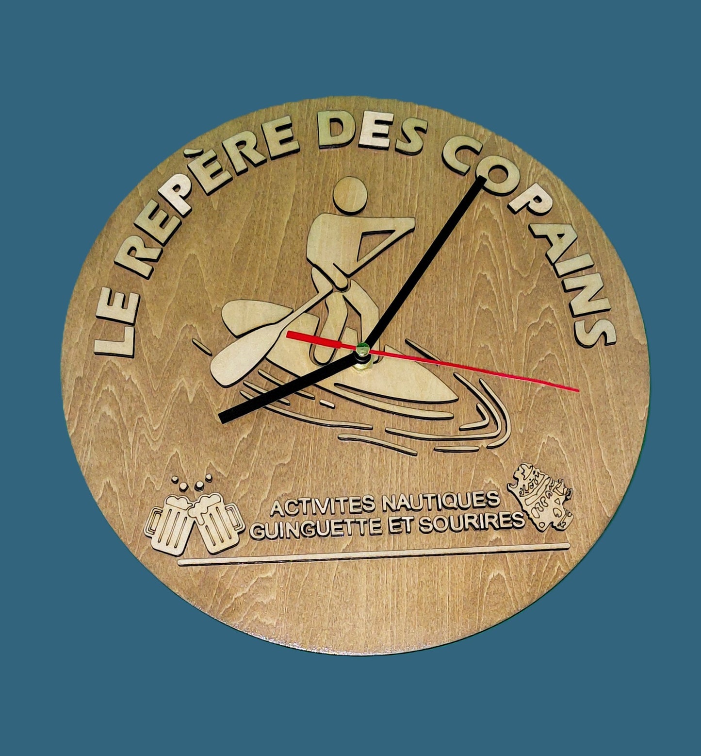 horloge bois personnalisable sur commande