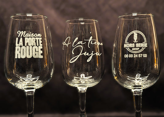verres à pied ou verres droits - lot de 4 (gravure sur commande)